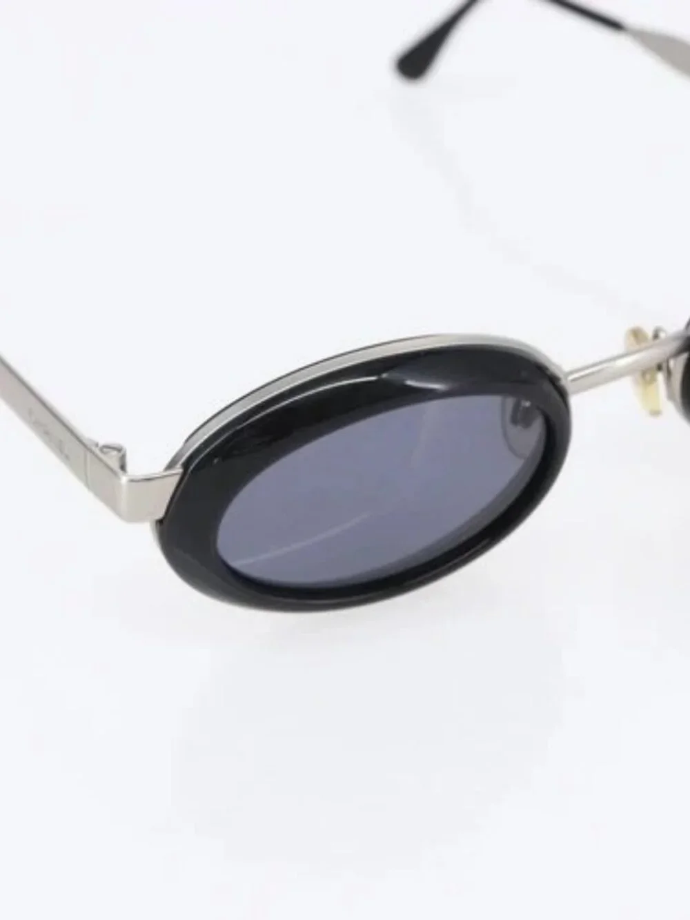 CHANEL Sunglasses plastic Black CC Auth BA7282